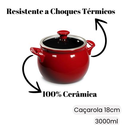 Imagem de Jogo Panelas Cerâmica New Premie Joy 5 Pç Pomodoro Ceraflame