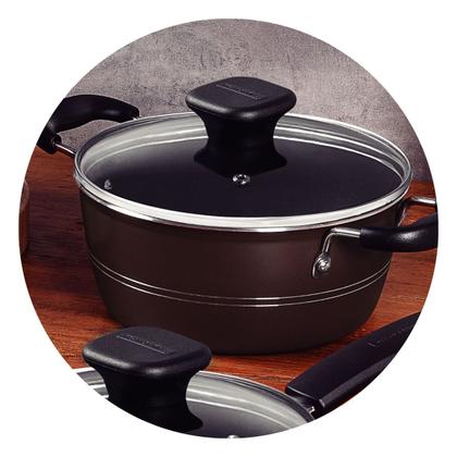 Imagem de Jogo Panelas Sicilia Avelã 5 Peças com Frigideira Antiarentes