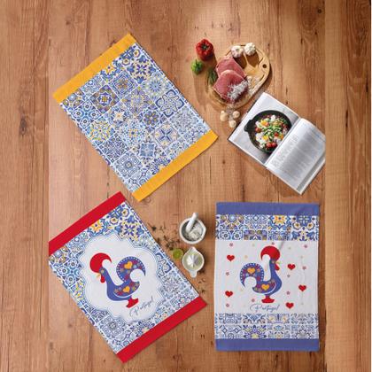 Imagem de Jogo Pano de Copa Felpudo Fiori 6 Peças Teka