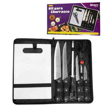 Imagem de Jogo para Churrasco com Estojo Profissional 7pç Western