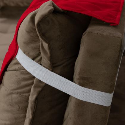 Imagem de Jogo Para Sala Com Capa de Sofá Retrátil 2 Lugares 1,60m e 2 Almofadas Quadradas Cheias