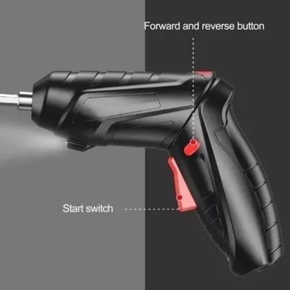 Imagem de Jogo Parafusadeira Sem Fio Recarregável USb Com Maleta 47 Chaves 110v/220v Portátil