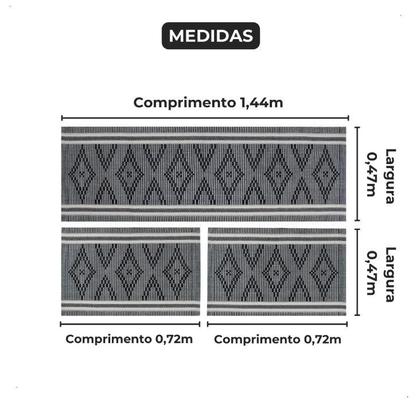 Imagem de Jogo Passadeira Kit Cozinha Moderno Trabalhado Algodão 3 peças
