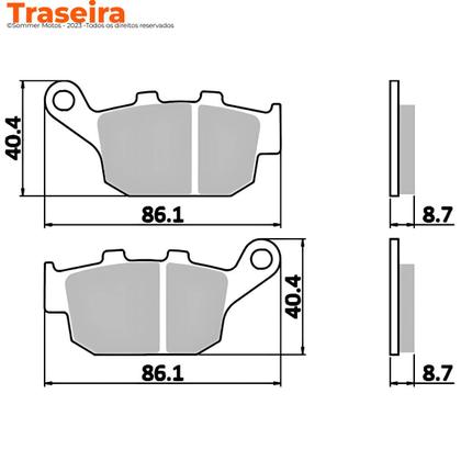 Imagem de Jogo Pastilha Cb 500 F-X/ Cbr 500 R Valencia Brakes
