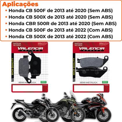 Imagem de Jogo Pastilha Cb 500 F-X/ Cbr 500 R Valencia Brakes