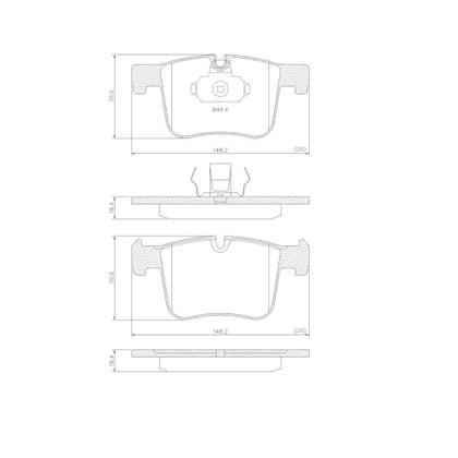 Imagem de Jogo pastilha de freio dianteira bmw serie 1, serie 3, x3 x4 - FRAS-LE