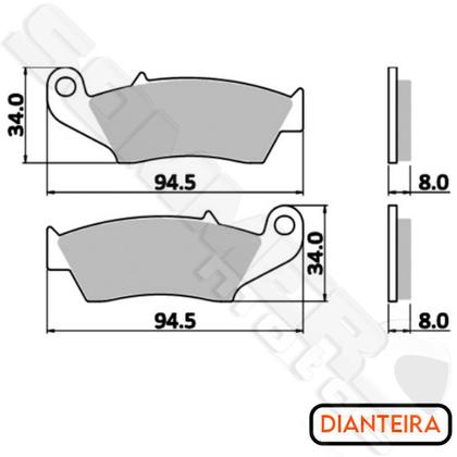 Imagem de Jogo Pastilha de Freio Dianteiro + Traseiro Honda Xre 190 Vl Brakes