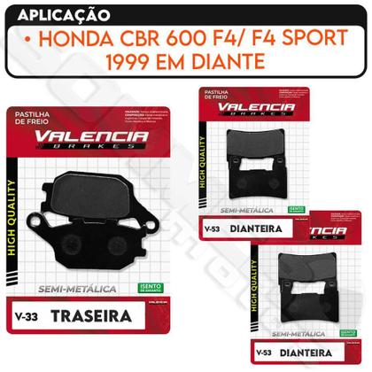 Imagem de Jogo Pastilha Freio Diant+Tras Cbr 600 F4/ F4 Sport 1999...