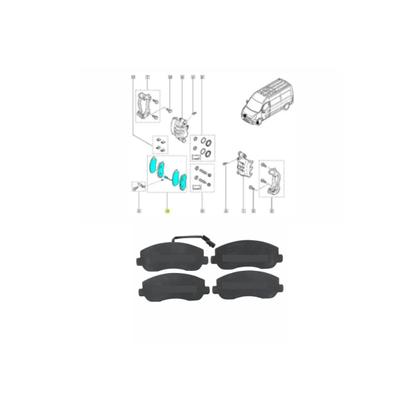 Imagem de Jogo pastilha freio dianteira com sensor - master 410604386r