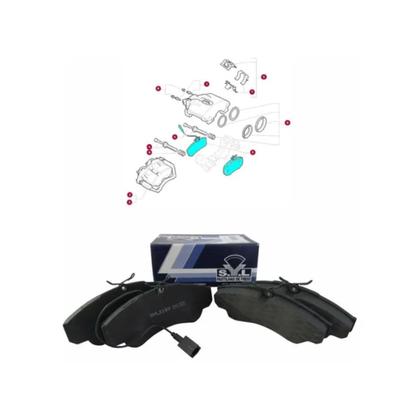 Imagem de Jogo pastilha freio dianteira - ducato/boxer/jumper aro 16 ( com sensor e com mola ) 9949517