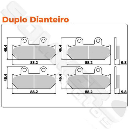 Imagem de Jogo Pastilha Freio Dianteiro+Traseiro Gl Gold Wing 1500