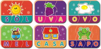 Imagem de Jogo Pedagógic Letras Soletrando Palavras 47 Peças em Madeira Educativo Be a Bá NIG - Nig Brinquedos