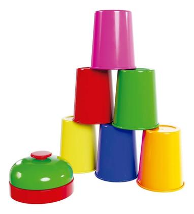 Imagem de Jogo Pedagógico Batalha Dos Copos Acessórios Copos Coloridos