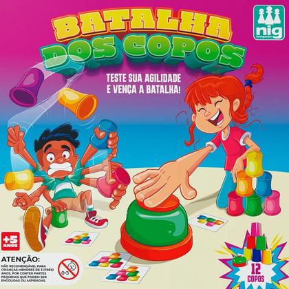 Imagem de Jogo Pedagógico Batalha Dos Copos Acessórios Copos Coloridos