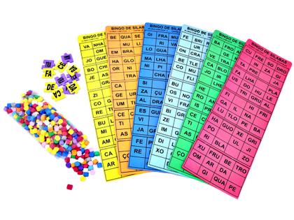 Imagem de Jogo Pedagógico- Bingo De Silabas Em E.v.a colorido
