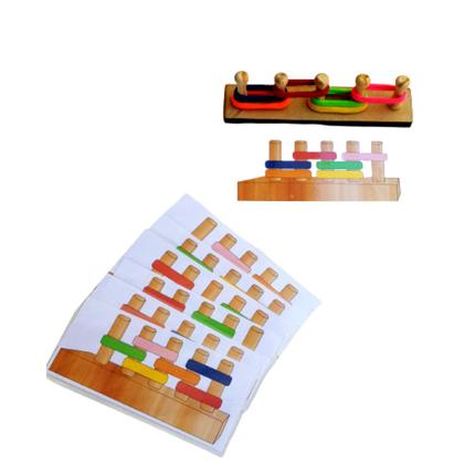 Imagem de Jogo Pedagógico Sequência Lógica De Cores Gominha Em MDF