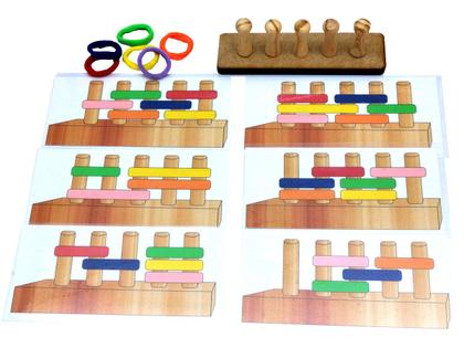 Imagem de Jogo Pedagógico Sequência Lógica De Cores Gominha Em MDF