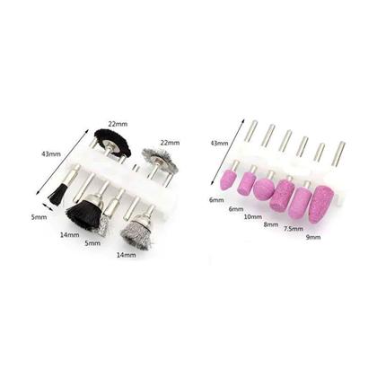 Imagem de Jogo Ponta Montada + Escovas 12 Peças Para Micro Retifica