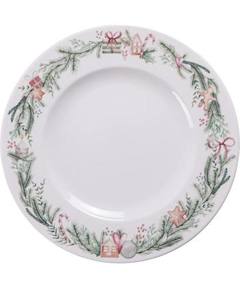 Imagem de Jogo Prato Raso Jantar 10Pessoas 10Pçs Noite Feliz Reto 28cm