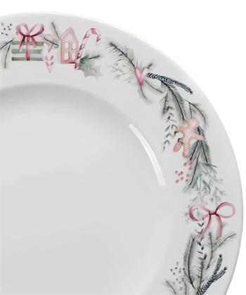 Imagem de Jogo Prato Raso Jantar 10Pessoas 10Pçs Noite Feliz Reto 28cm