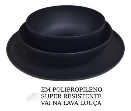 Imagem de Jogo Pratos Aparelho De Jantar 12 Peças em Polipropileno BPA Free Varias Cores Duravel Leia o anúncio 