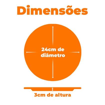 Imagem de Jogo Pratos Porcelana Rasos Lola 24Cm 6 Peças Oxford Biona