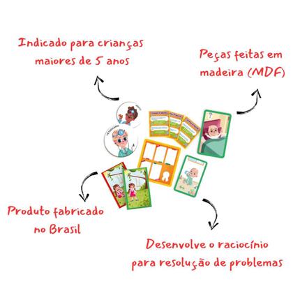 Imagem de Jogo Problemas E Soluções  Brincadeira De Criança  Em Madeira Infantil Terapêutico +5 Anos