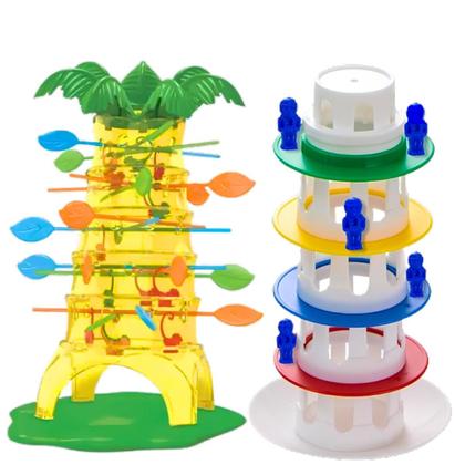 Imagem de Jogo Pula Macaco Infantil Cada Macaco No Seu Galho Interativo e Torre Maluca Jogos De Mesa Crianças Art Brink