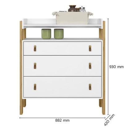 Imagem de Jogo Quarto De Bebê Para Gêmeos Com 2 Berços Cômoda Roupeiro Qmovi