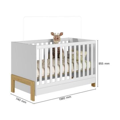 Imagem de Jogo Quarto De Bebê Para Gêmeos Com 2 Berços Cômoda Roupeiro Qmovi