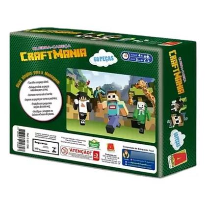 Imagem de Jogo Quebra Cabeça Algazarra Minecraft Craft Mania 60 Peças