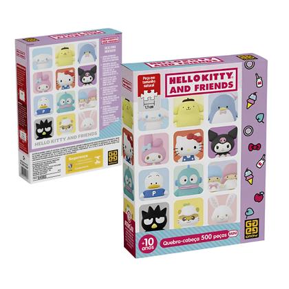 Imagem de Jogo Quebra-Cabeça Hello Kitty e Amigos 500 Peças 04980 Grow