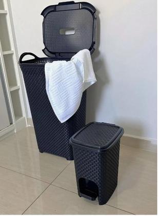 Imagem de Jogo Rattan Para Organização E Limpeza, Cozinha E Lavanderia