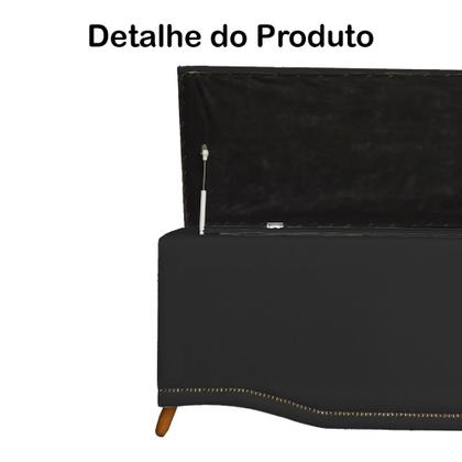 Imagem de Jogo Recamier Baú + Cabeceira Dafne Para Cama Box Casal Queen 160 Cm - Sv Decor