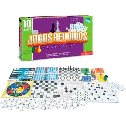 Imagem de Jogo Reunido 10 em 1 Clássicos - Nig Brinquedos