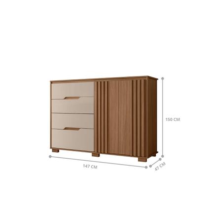 Imagem de Jogo Roupeiro com Espelho e Comoda Ian Carvalho Fendi