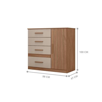 Imagem de Jogo Roupeiro e Comoda Hermes Carvalho Fendi