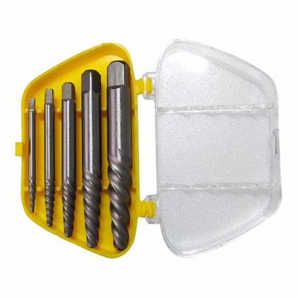 Imagem de Jogo Saca Parafusos Espanado Extrator com 5 Peças STANLEY