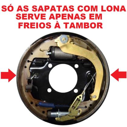 Imagem de Jogo sapata patim com lona do tambor freio traseiro gm a20 c20 d20 silverado 93/03 gmc 3500 hd 97/03