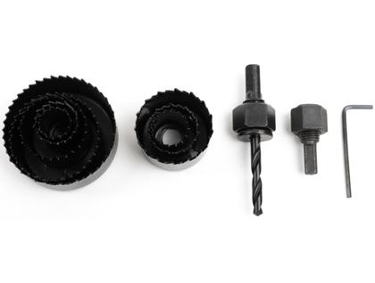 Imagem de Jogo Serra Copo Aço Temperado 11 Peças Profissional Para Madeira Compensado Gesso + Estojo