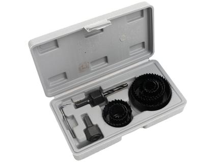 Imagem de Jogo Serra Copo Aço Temperado 11 Peças Profissional Para Madeira Compensado Gesso + Estojo