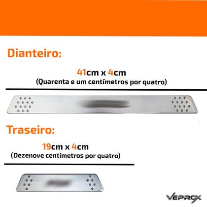 Imagem de Jogo Soleira de Porta F250 1999 2000 2001 2002 2003 2004 2005 2006 2007 2008 2009 2010 2011 2012 Cromado Escovado Personalizado