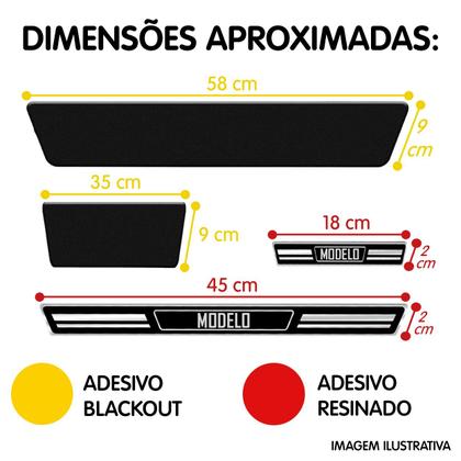 Imagem de Jogo Soleira Premium Elegance Nissan Frontier 2017 em Diante - 4 Portas ( Vinil + Resinada 8 Peças )