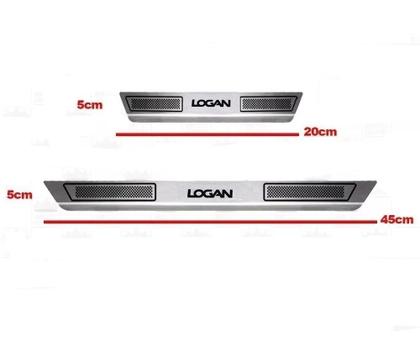 Imagem de Jogo Soleira Reta de Porta Aco Inox Logan 2014 2015 a 2020