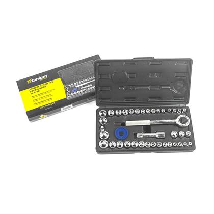 Imagem de Jogo Soquete 40 PÇS + Jogo Chaves Combinadas 8 PÇS