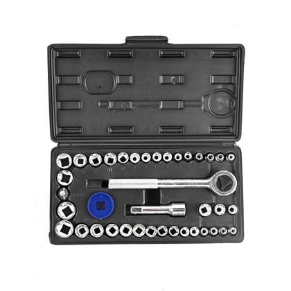 Imagem de Jogo Soquete 40 PÇS + Jogo Chaves Combinadas 8 PÇS