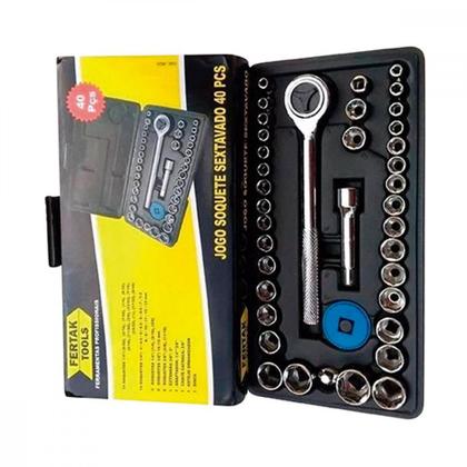 Imagem de Jogo Soquete Fertak C/Catraca 40Pc