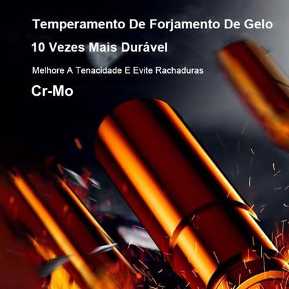 Imagem de Jogo Soquete Pito Longo Impacto 1/2" Uso Industrial Aço Cromo Molibdênio + Estojo Jogo 10 Peças