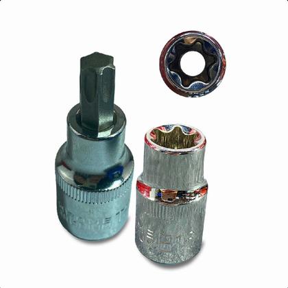 Imagem de Jogo Soquete Torx Macho E Femea Com Maleta Metalica 16 Peças