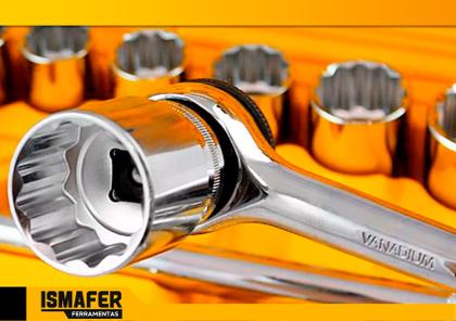 Imagem de Jogo Soquetes Estriado Com Catraca 22 Peças The Black Tools